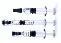 Logo Kustom Cetak instrumen tusukan injeksi Cina 1ml Skala Pengukuran Dosis Kaca Injector Dengan Luer Lock