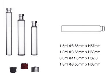 1.5ml 1.8ml 3ml Glass Cartridge