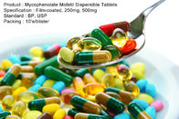 Tablet Dispersi Mycophenolate Mofetil yang Dilapisi Film, 250mg, 500mg Obat Oral