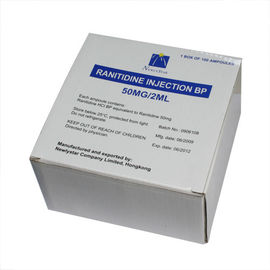 50mg / 2ml Volume Kecil Injeksi Parenteral Ranitidine Hydrochloride