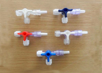 Peralatan Bedah Sekali Pakai Plastik / Butterfly Solenoid Valve Stopcock Ball Offset