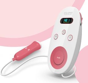 Alat Uji Kehamilan Merah Muda / Baby Heartbeat Monitor Pocket Fetal Doppler