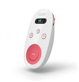 Alat Uji Kehamilan Merah Muda / Baby Heartbeat Monitor Pocket Fetal Doppler