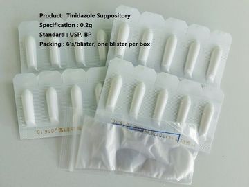 0,2 g Tinidazole Suppository Medication Nitroimidazole Antimicrobial untuk Vaginal